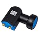 HB-DIGITAL LNB LNC Full HD TV 3D 4K + Kontakte vergoldet + Wetterschutz (ausziehbar) im Set mit F-Stecker vergoldet GRATIS dazu (Twin Ultra, Schwarz)