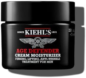Kiehl's Age Defender Cream Moisturiser: Firming Moisturiser for Men with Linseed Extract, Reduces the Appearance of Wrinkles