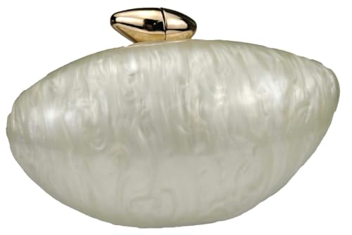 Caistre Acrylic Clutch Purse for Women Shell Shape Acrylic Evening Bag Handbag Trendy Chain Evening Handbag Shoulder Purse