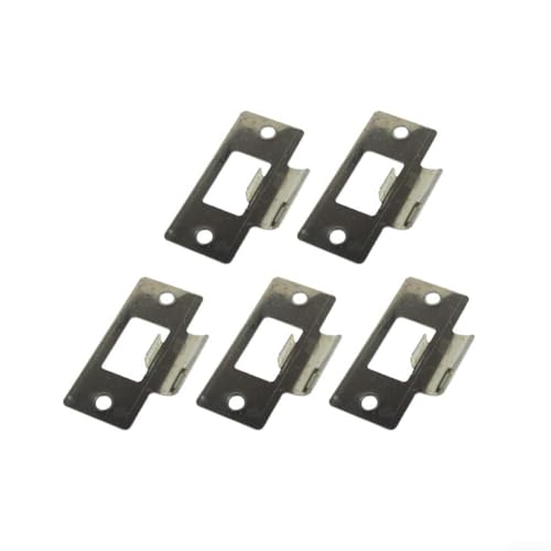Placa para aplicaciones de repuesto de pestillo tubular diseñada para compatibilidad con jambas de puerta de acero (5 piezas)