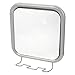 STOBAZA Hook Vanity Mirror Bathtub Mirror Mens Shaving Makeup Mirror with Light Mirror Shower Mirror Holders for Walls Fog Free Shower Mirror with Lights with Hook Silver Man Iron