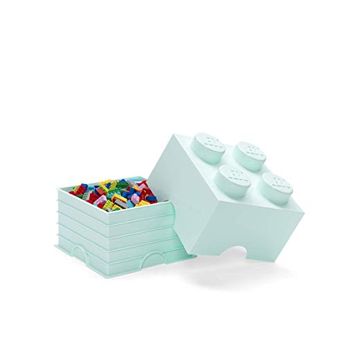 Room Copenhagen 40030642 LEGO Storage Brick, 4 Knobs, Aqua Light Blue