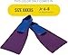 FINIS Long Floating Swim Fins - Training Fins for All Ages - Improves Kick Technique & Body Position - Blue/Purple - 4XS