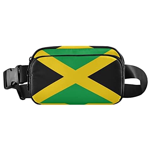JHKKU Hiking Fanny Pack Jamaica National Flag Waist Pack Fashion Casual Hip Bum Bag with Adjustable Strap for Women & Men Hands Free Crossbody Bags for Outdoors, Hiking, Running, Travel Cover