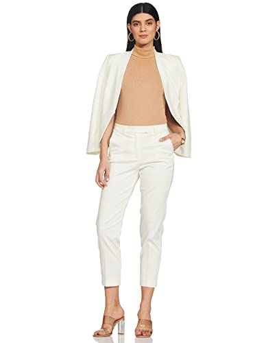 Image of Marks & Spencer Womens Solid Mid Rise Slim Fit Trouser