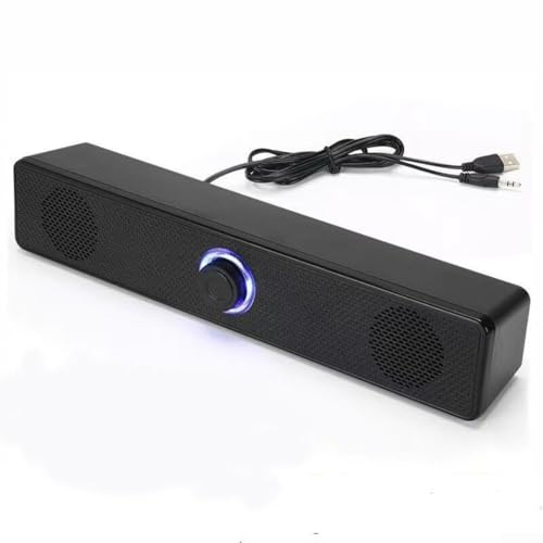 Emiif Altavoz USB de cine en casa con opciones cableadas/inalámbricas para TV, PC, portátil, diseño elegante que se adapta a cualquier decoración (modelo de carga)