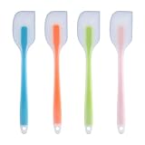 Silicone Spatulas Set of 4 - Heat Resistant Flexible Spatula 450F with Stainless Steel Core FDA Grade Premium Scraper Baking Mixing Tool Kitchen Large, Dishwasher Safe
