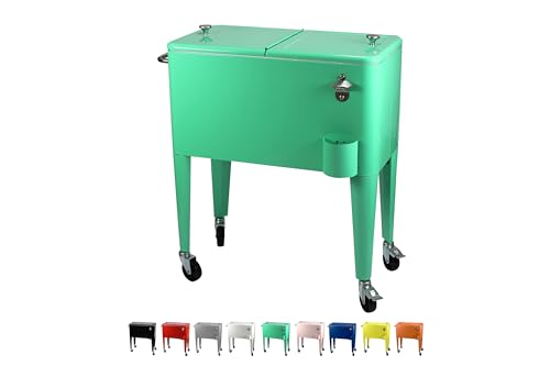 Kailua Cooler - Nevera Americana, Carro refrigerador, Enfriador de Bebidas (Verde Menta)