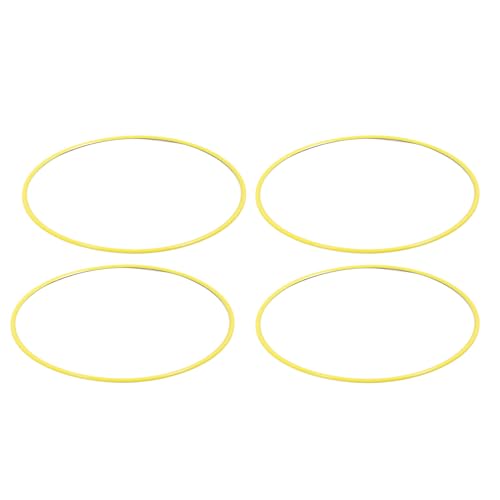 4Pcs Wheel Rim Protector Scratch Self Adhesive Wheel Rim Guard Trim Rings Universal for 18 Inch Hub Yellow