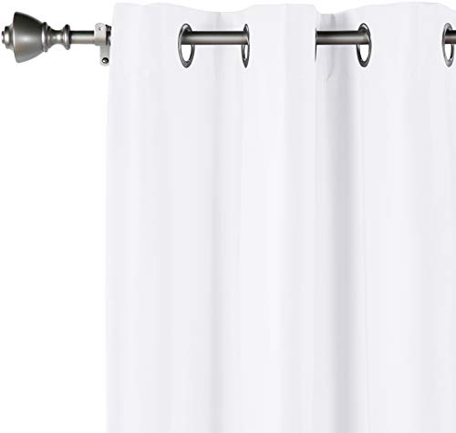Amazon Basics Room Darkening Blackout Window Curtains With Grommets - 42 X 63-Inch, White, 2 Panels #TOP5