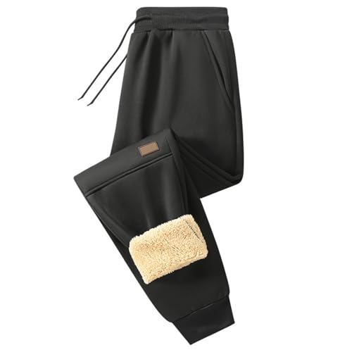 Genérico Pantalones Hombre Polar Cargo Ropa Casual Pantalones Bolsillos Transpirable Confort Jogger Hombre Ligero para Trabajo Ciudad Diario Diseño Funcional Práctica Streetwear Moda Hombres, Negro