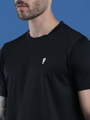 Image of EPPE Men's Round Collar T-Shirt | Regular & Dry Fit Summer Stylish Casual Tee | Polyester Half Sleeve T-Shirts for Men.
