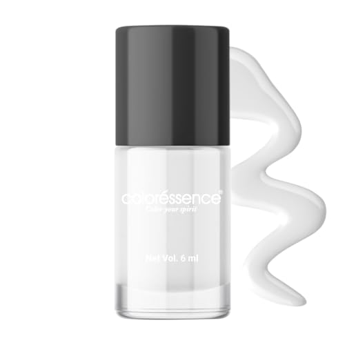 Image of Coloressence Cute Coats Long Lasting Nail Paint | Chip Resistant | Quick Dry | One Swipe Application | Toxin Free|Pure White-6ml
