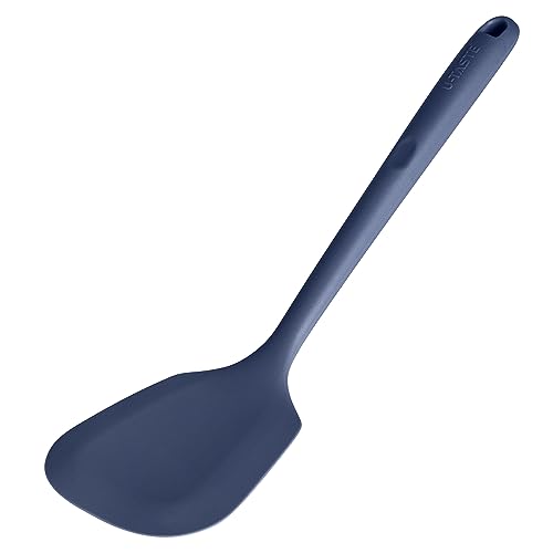 Comparison: Best Spatula For Eggs Non Stick Pan 9 600℉ Heat Resistant Silicone Turner: U-Taste 13.6in Solid Kitchen Spatula Flipper, BPA Free Flexible & Thin Seamless Cooking Utensil for Flipping Egg, Pancake in Nonstick Cookware(Midnight Blue)