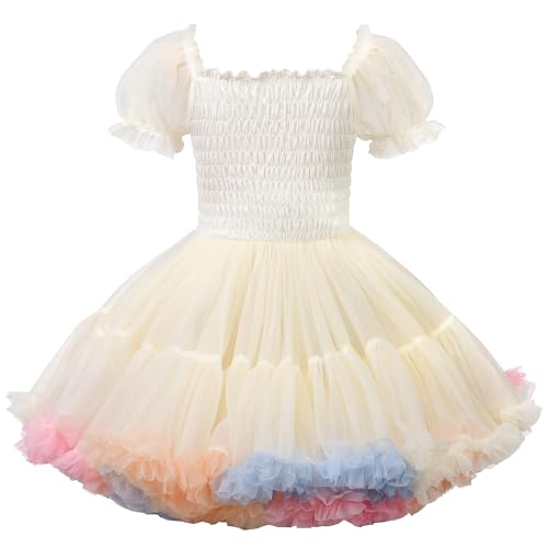 JerrisApparel Girls Tutu Tulle Dress Birthday Party Ball Gown Pageant Dress Outfit2