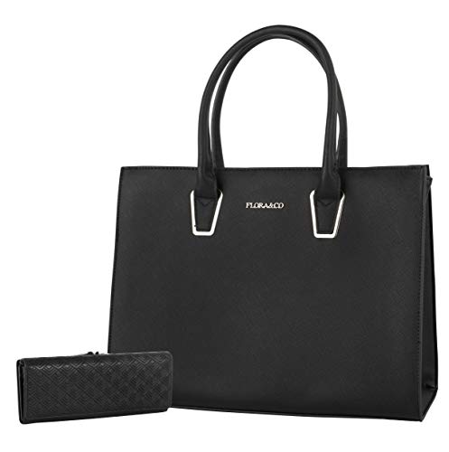 Flora & Co Paris (F5611) Bolso bandolera con asa superior, tamaño A4 grande, estilo collage escolar, bolso de mano incluido, para mujer, diseño de moda