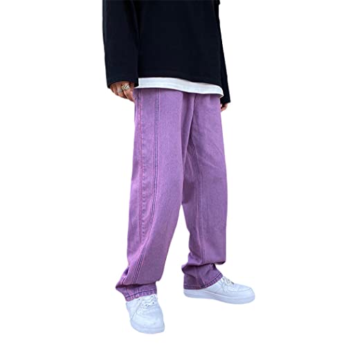 Jeans pour homme hip-hop violet et vert idéal pour vos sorties urbaines de printemps