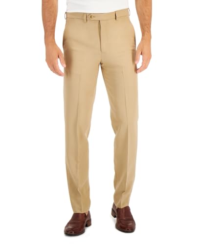 Nautica Mens Modern fit Dress Pants 42/32 Beige Solid Stretch