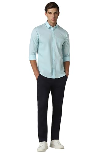 Image of Peter England Men's Cotton Slim Fit Print Shirt