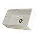 Kingston Brass GKFA301810BC Arcticstone Solid Surface Stone Apron Front Farmhouse Single Bowl Kitchen Sink, 30" (L) X 18" (W) X 9-9/16" (D), Matte White