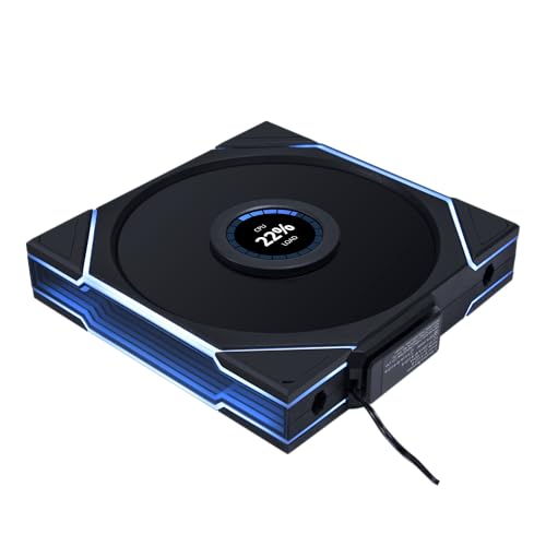 Image of Lian Li UNI Fan TL LCD Wireless 140-Single Pack-2.4 GHz Wireless Signal 140MM ARGB Fan-Infinity Mirror-Daisy-Chain -Customizable Lighting Effects-Controller NOT Included &Required-Black(14TLLCD1W1B)