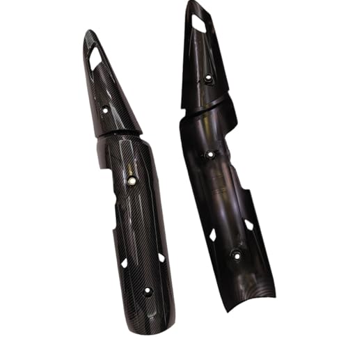 HINAYOSAN Y15ZR Protection d'échappement résistante aux hautes températures Aspect fibre de carbone Accessoire de moto Montage facile Anti-corrosion Convient pour les trajets quotidiens