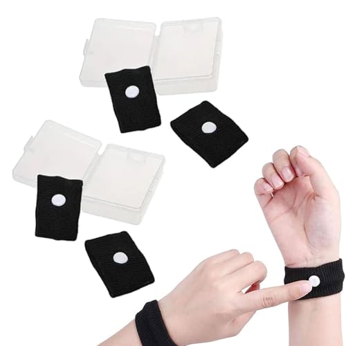 Pulsera De Acupresión Contra Las Náuseas, 2 Pares Pulsera Anti Nauseas, Banda Antináuseas De Viaje, Para Viajar En Barco Coche Avión