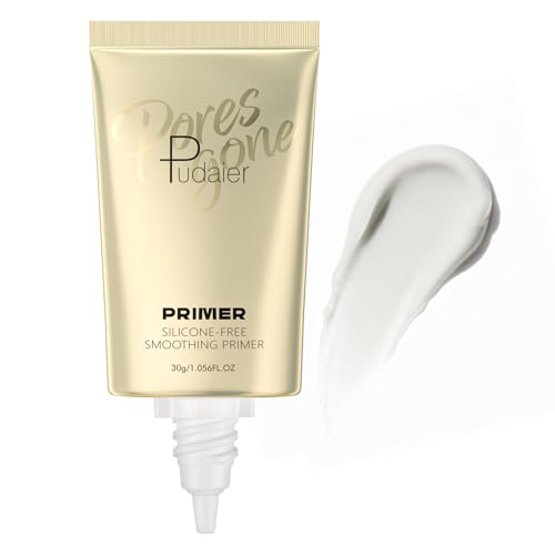 Soft Matte Finish Face Foundation Primer Makeup, Smooth & Blur Effect, Pore Blurring, Power Eliminate Oiliness, Flawless Skin, Plant Extracts, Cruelty-Free, Clear Texture, 1oz