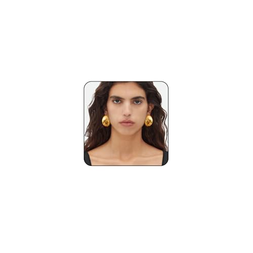 Silver and Gold Chunky Hoop Earrings for Women - Large, Thick, Big Bold Statement Fashion Earrings