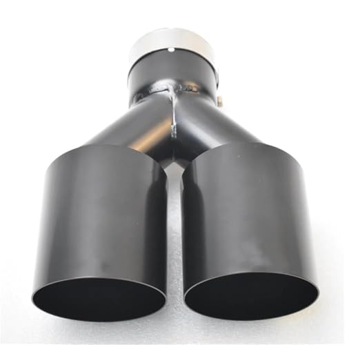 Gorge arrière automobile en acier noir inox double embout d'échappement