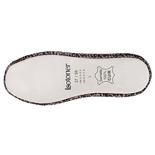 Isotoner - Ballerine da donna, motivo leopardato