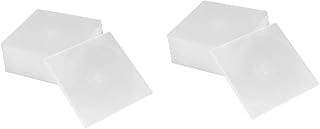 Veemoon 24 Pçs Racks Para Caso De Armazenamento Capturadora De Vídeo CD Armazenamento Titular Pacote De CD Único Disco Rack De Armazenamento Caixa De Dvd Rack Branco Ultra Fino