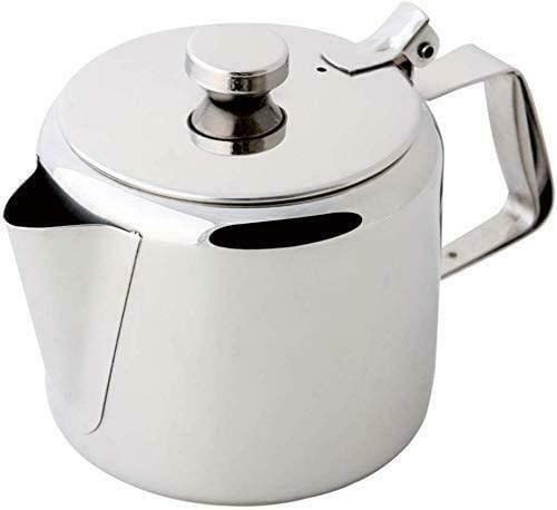Stainless Steel Tea Pot Silver Mirror Polish Finished Suitable for Restaurants Home Offices 0.5 Litre - 1.5 Litre (1.5 Liter - 50 oz)