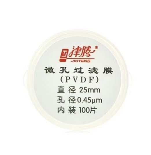 Microporous Filter Membranes Hydrophobic PVDF 25 47 50 60 90 100mmPore Size 0.22 0.45um Micro Membrane Filter 50 Circles(25mm 0.45um 100 Pcs)