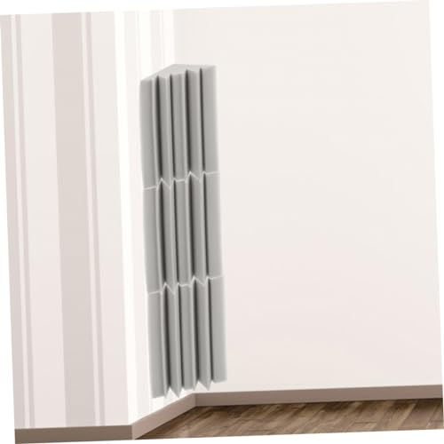 HANABASS 6pcs Paneles Acústicos Absorbentes de Sonido, Trampa de Graves para Esquina, Acolchado de Pared de Algodón a Baja Frecuencia, Espuma Acústica Gris Claro miniatura 6