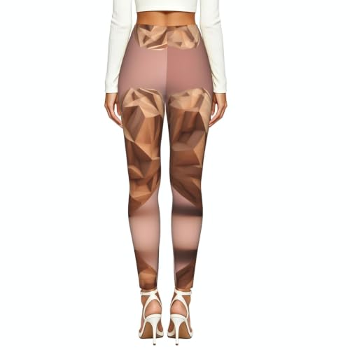Leggings con estampado de corazón de madera para mujer para gimnasio 3