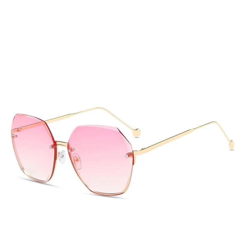 Sunglasses Women Luxury Summer Red Glasses Fashion Sun glasses Square Rimless3