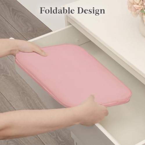 Image of Lifewit Slim Collapsible Laundry Basket with Handles, 50L, Pink
