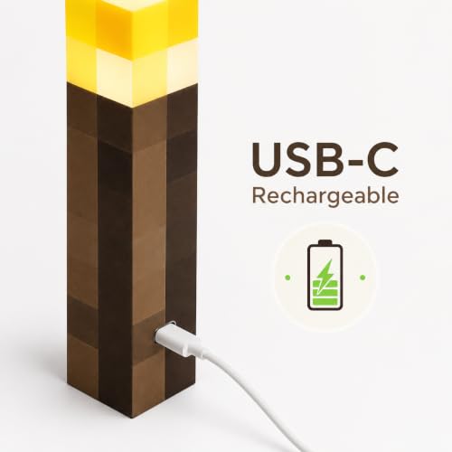 たいまつ風 LEDナイトライト 3段階調光 USB-C充電式 [5]