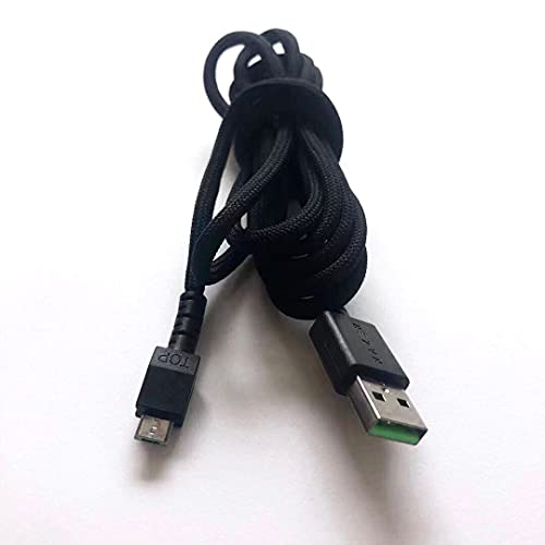 USB Câble de charge pour Razer Naga Pro, DeathAdder V2 Pro, Basilique & Viper Ultimate Hyperspeed Lightest sans fil jeu souris (noir)