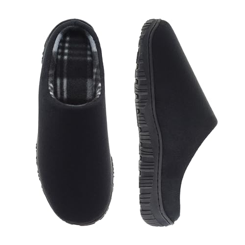 Mens Memory Foam Slippers Soft Indoor/Outdoor House Shoes with Arch Support