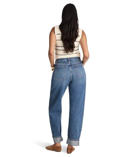Madewell womens Pieced Barrel With Cuff in Mosby Wash3