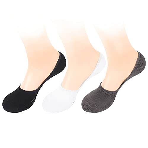 Image of Women's Rayon from Bamboo Fiber No Show Thin with Thick Comfort Sole Socks - 3 pairs