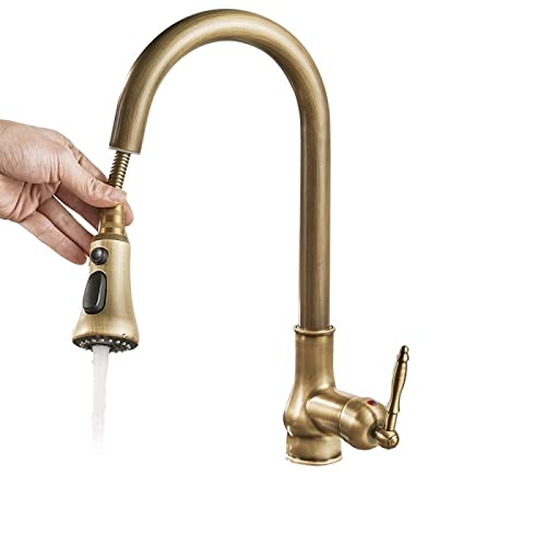 Robinet de cuisine noir extractible pour simplifier la vaisselle et sublimer votre évier retro
