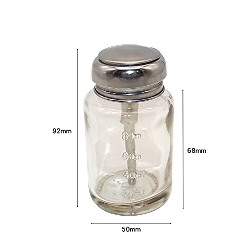 Miniatura 3 de Botella dispensadora de bomba vacía de 3.4 fl oz para esmalte de uñas, removedor de maquillaje de alcohol