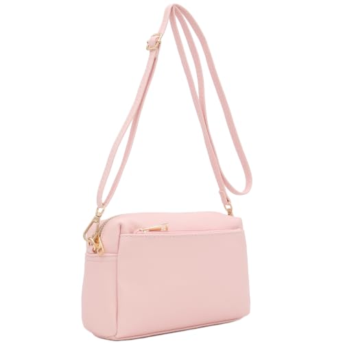Image of FashionPuzzle Triple Zip Small Crossbody Bag