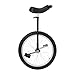 DYNAMI Black 20 Inch Unicycle with Adjustable Height,Lightweight Outdoor Unicycle with Anti-Skid Tire & Curved PU Seat,for Outdoor Sports Fitness Exercise (Black, 20in)