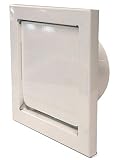 Durable 4-Inch White Powder Coated Metal Dryer Wall Vent Cap for House - Exterior Outdoor Dryer Vent Cover | Ideal for Bathroom Exhaust & Outside Dryer Vents | No Screen | Wall Cap | Dryer Vent Covers