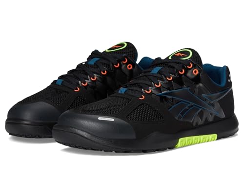 Reebok Men's Nano 2.0 Sneaker, Black/Digital Coral/Digital Lime, 6.5