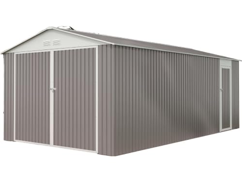 Habitat et Jardin Garaje en Metal Nevada con Puerta abatible - 18,56 m²